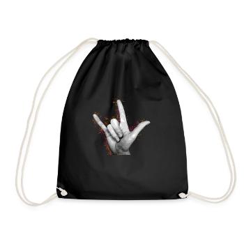 LOVE YOU Orange - Drawstring Bag - black - Front