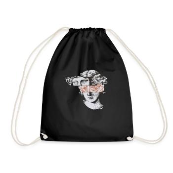 Art Aesthetic - Drawstring Bag - black - Front