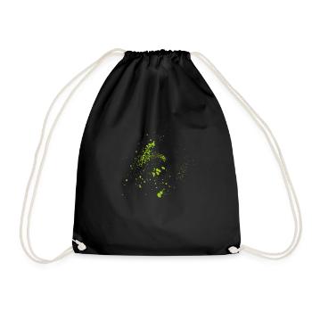 Farbe Klecks Spritzer Maler Geschenk Bunt Art Idee - Turnbeutel - Schwarz - Vorne