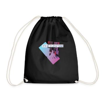It's all in your mind Futureistic Tokyo Cyberpunks - Drawstring Bag - black - Front