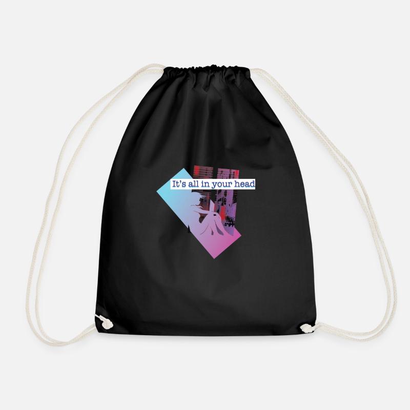 It's all in your mind Futureistic Tokyo Cyberpunks - Drawstring Bag - black