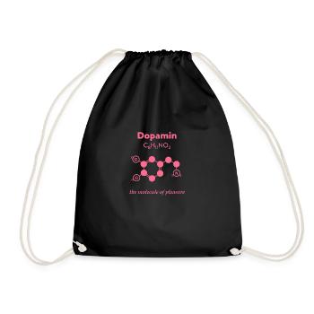 Dopamine pink - Drawstring Bag - black - Front