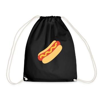 HOT DOG - Drawstring Bag - black - Front