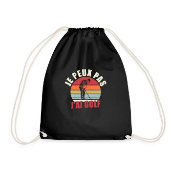 je peux pas j'ai golf - Sac de sport léger - noir - Devant