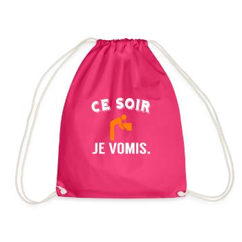 ce soir je vomis - Sac de sport léger - fuchsia - Devant