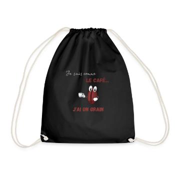 Grain de café ou grain de folie - Sac de sport léger - noir - Devant