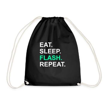 Eat Sleep Flash Repeat Boulder Bouldern Escalade - Sac de sport léger - noir - Devant