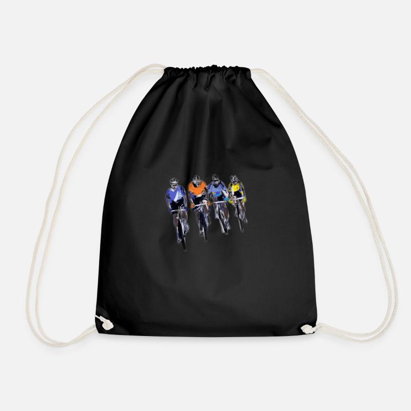 Cyclists - Drawstring Bag - black
