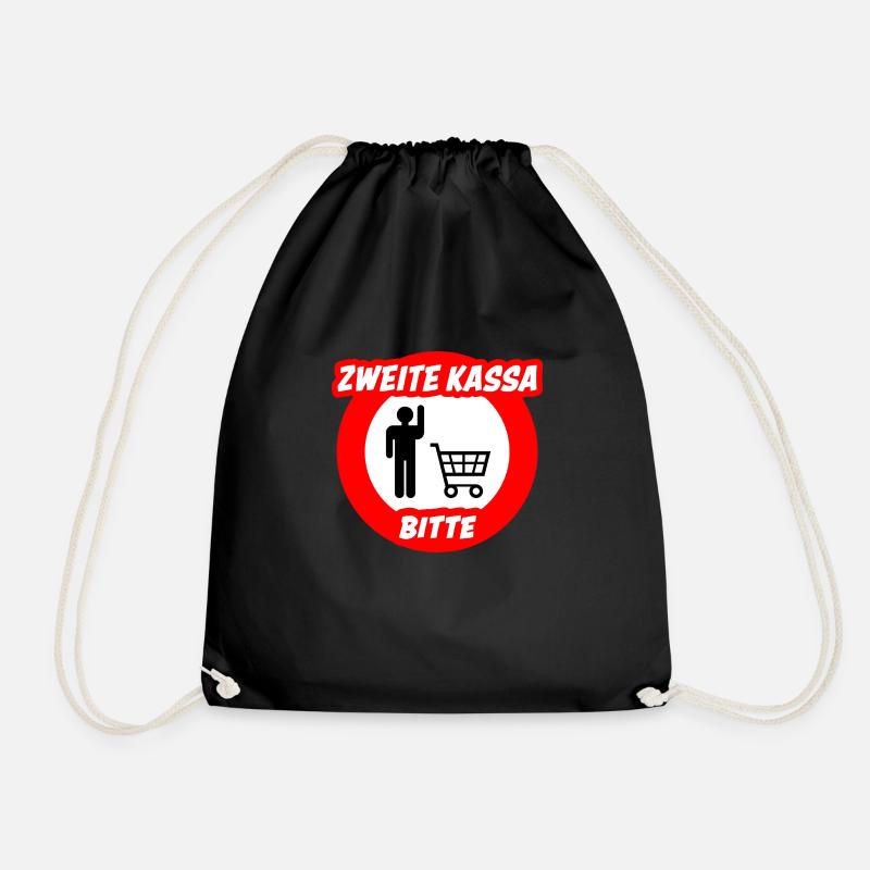 ZEITE KASSA BITTE - Turnbeutel - Schwarz