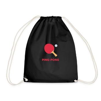 Ping pong - Drawstring Bag - black - Front