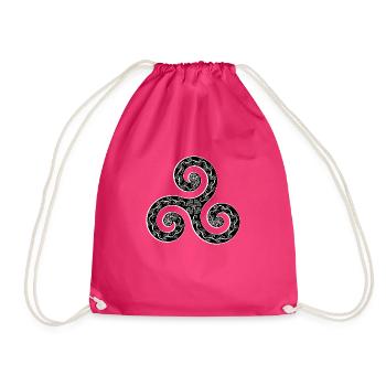 triskel - Drawstring Bag - fuchsia - Front