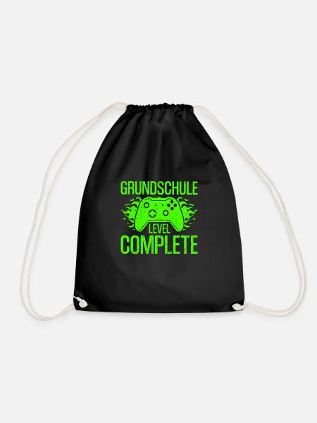 Grundschule Abschluss Level Complete - Turnbeutel - Schwarz