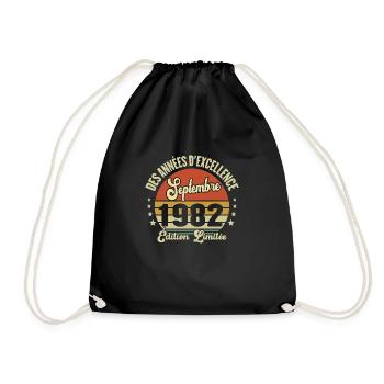 MILLÉSIME SEPTEMBRE 1982 ÉDITION LIMITÉE - Sac de sport léger - noir - Devant