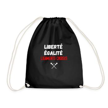 Liberté Egalité Ligaments Croisés - Sac de sport léger - noir - Devant