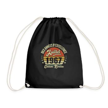 Des Années D'excellence Juillet 1967 Cadeau - Sac de sport léger - noir - Devant