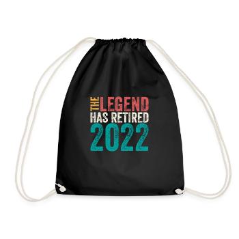The legend is retired, retired - Drawstring Bag - black - Front