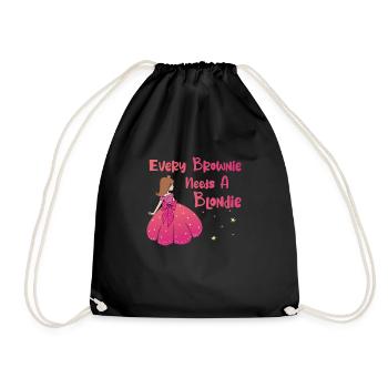 Every Brownie needs a Blondie Tussi partner look - Drawstring Bag - black - Front