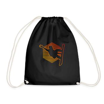 Snowboard Enfants Snowboarder Hommes Femmes Apres Sk - Sac de sport léger - noir - Devant