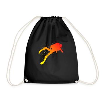 Diving Scuba Dive Herren Jungen Tauchen Taucher - Turnbeutel - Schwarz - Vorne