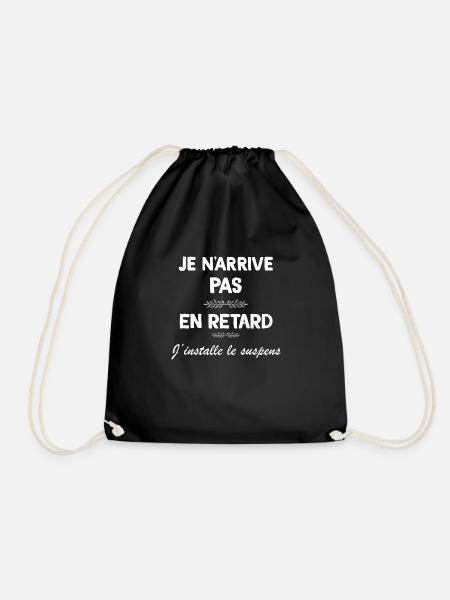 Toujours en retard humour pour retardataire - Sac de sport léger - noir