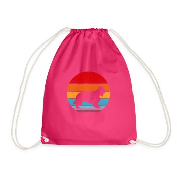 cocker spaniel - Drawstring Bag - fuchsia - Front