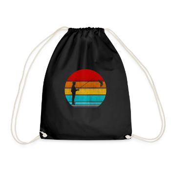 fishing - Drawstring Bag - black - Front