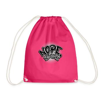 Comic Font Nope - Drawstring Bag - fuchsia - Front