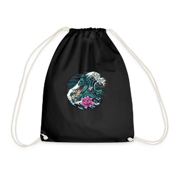 water dragon - Turnbeutel - Schwarz - Vorne