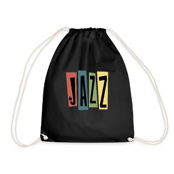 Vintage Jazz Music 50s Design - Drawstring Bag - black - Front