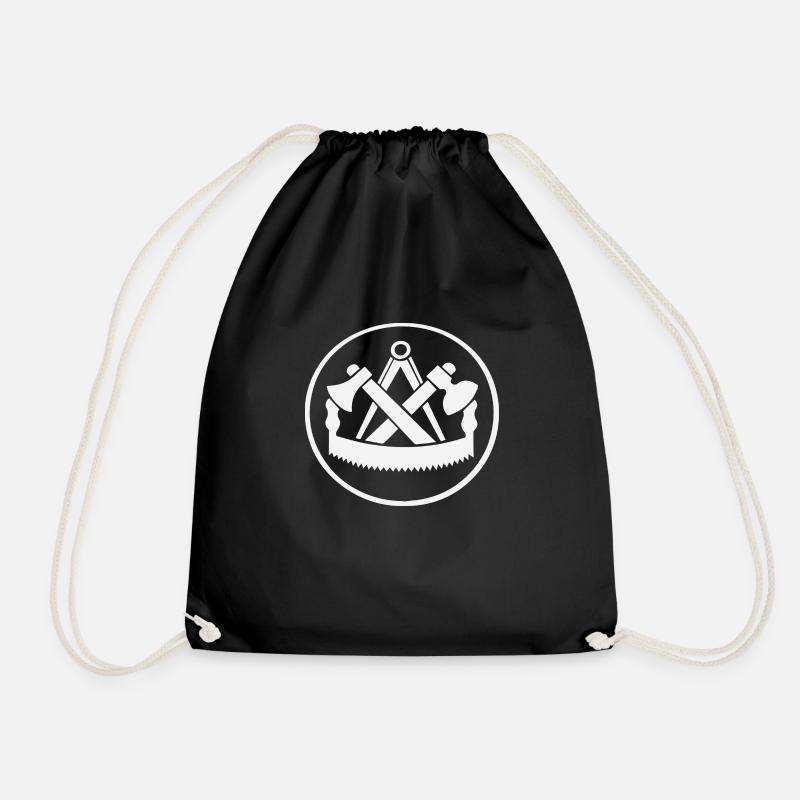 Zimmermann Guild sign Zimmermann Roofer - Drawstring Bag - black
