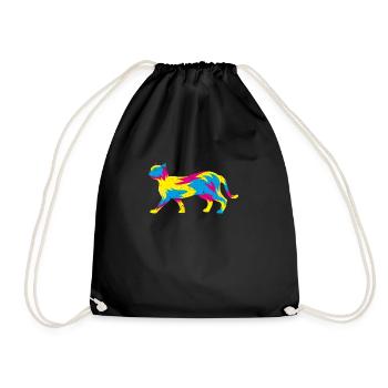 Pan Flag Cat LGBT Queer Gift Pansexual - Sac de sport léger - noir - Devant