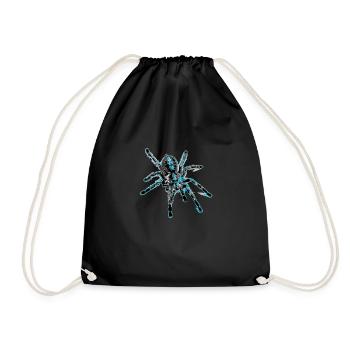 Araignée tigre bleu, araignée - Sac de sport léger - noir - Devant