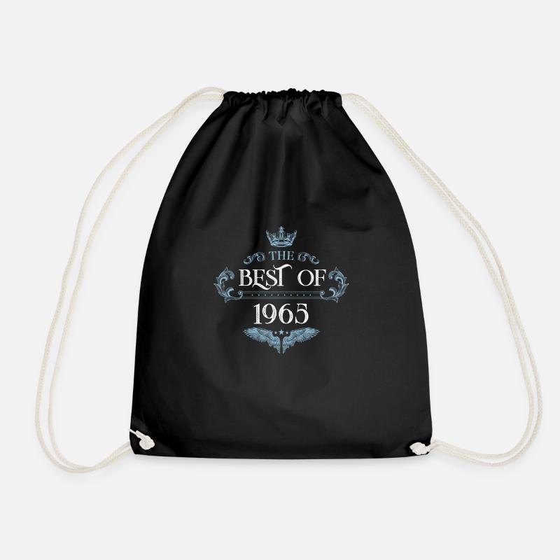 1965 best of - Drawstring Bag - black