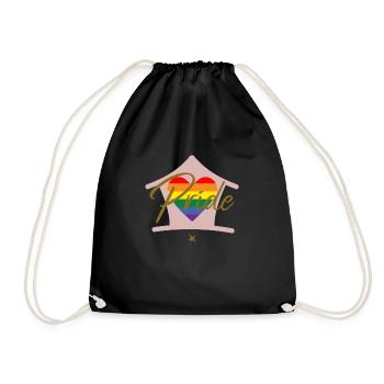 Pride LGBTQ Lesbian Gay Bi Trans Queer - Turnbeutel - Schwarz - Vorne