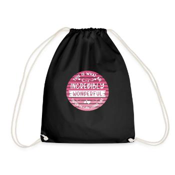 Funny sister-in-law gift saying - Drawstring Bag - black - Front