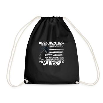 Funny Duck Hunting Design Hunters Hunting Ducks Design - Drawstring Bag - black - Front
