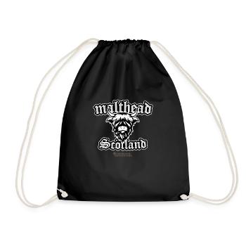 Malt Whiskey Malthead - Turnbeutel - Schwarz - Vorne