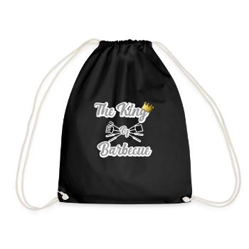 The King of Barbecue - BBQ Humor - Drawstring Bag - black - Front