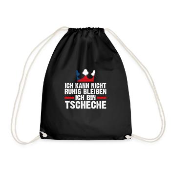 Tschechien Tscheche Tschechisches - Turnbeutel - Schwarz - Vorne
