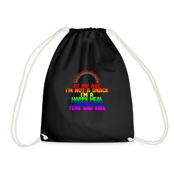 At My Age I'm Not A Snack, I'm A Happy Meal 4 - Turnbeutel - Schwarz - Vorne