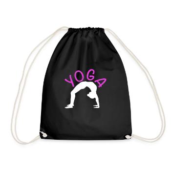 Exercice de yoga pour une séance d’entraînement - Sac de sport léger - noir - Devant