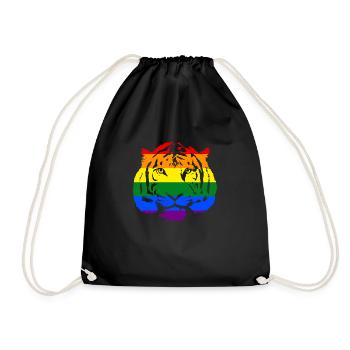 LGBT Tiger - Drawstring Bag - black - Front