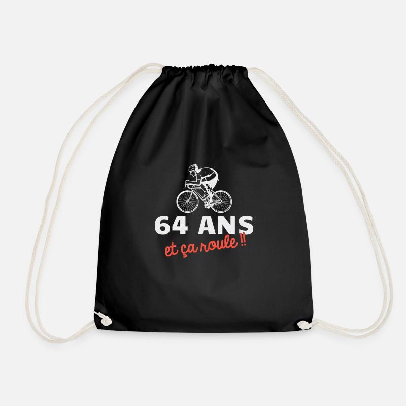 64 ans et ça roule Cyclisme Vélo - Sac de sport léger - noir