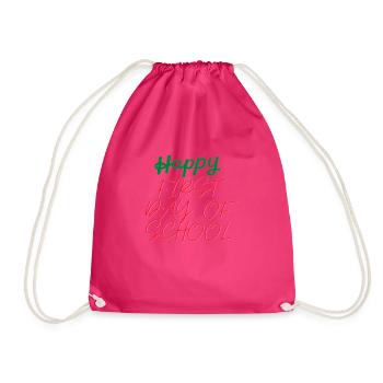 GLÜCKLICHER ERSTER SCHULTAG - Turnbeutel - Fuchsia - Vorne