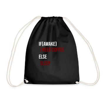 If Awake Second Edition - Drawstring Bag - black - Front