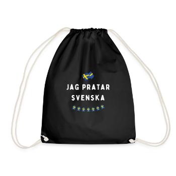 Jag pratar svenska. weiß - Turnbeutel - Schwarz - Vorne