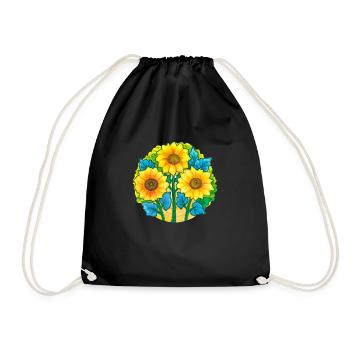 Tournesols - Sac de sport léger - noir - Devant