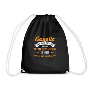 Geselle 2023 Geselle Geselle bestanden Geschenk - Turnbeutel - Schwarz - Vorne