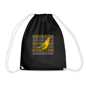 Molinasittich Parrot Bird Sun Parakeet - Drawstring Bag - black - Front