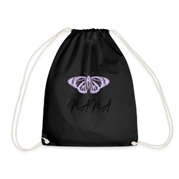 Mama Schmetterling - Turnbeutel - Schwarz - Vorne
